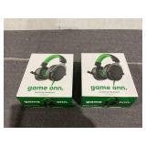 Onn Xbox Wired Video Game Headset with 3.5mm Connector, Flip-to-Mute Mic, Cooling Gel Earpads and 50mm Speakers - Black and Green