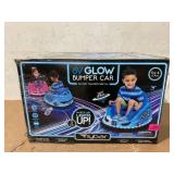 6V Blue Glow Bumper Car, Battery Powered Ride on for Children, Ages 1.5+, by Flybar