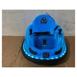 6V Blue Glow Bumper Car, Battery Powered Ride on for Children, Ages 1.5+, by Flybar