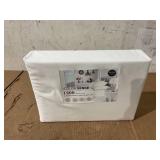 Color Sense 1200 Thread Count Wrinkle-Resistant Super Soft Extra Deep Pocket Hotel Luxury Cotton Blend 4-Piece Sateen Bedsheet Set Queen White