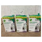 LOT OF  3 OneTouch Verio Reflect Blood Glucose Meter | Blood Glucose Monitoring System Includes Blood Sugar Meter, Lancing Device and 10 Sterile Lancets