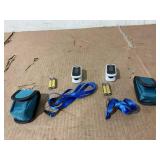 LOT OF 2 Pulse Oximeter Fingertip - Oxygen Meter Finger Pulse Oximeter - Blood Oxygen Saturation Monitor with Heart Rate and Fast Spo2 Reading, Pulse Ox with TFT Screen, Lanyard (Not include Batteries