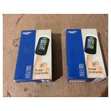 LOT OF 2 Pulse Oximeter Fingertip - Oxygen Meter Finger Pulse Oximeter - Blood Oxygen Saturation Monitor with Heart Rate and Fast Spo2 Reading, Pulse Ox with TFT Screen, Lanyard (Not include Batteries