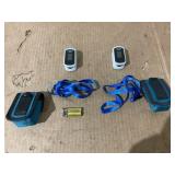 LOT OF 2 Pulse Oximeter Fingertip - Oxygen Meter Finger Pulse Oximeter - Blood Oxygen Saturation Monitor with Heart Rate and Fast Spo2 Reading, Pulse Ox with TFT Screen, Lanyard (Not include Batteries