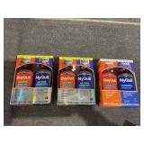 LOT OF 3 2PCS Vicks DayQuil and NyQuil Severe Cold and Flu Liquid, Cold and Flu Medicine for Adults