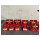 LOT OF 9 Holiday Time Stocking Holder & Tree Topper