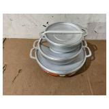 3PCS Imusa Basic Three Piece Caldero Set with Tempered Glass Lid 18, 24 and 30cm