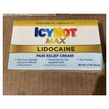 LOT OF 8 Icy Hot Cream with Lidocaine plus Menthol Cream 2.7 oz & 2.5 oz