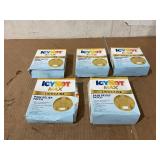 LOT OF 5 Icy Hot Max Topical Pain Reliever Patches, Numbing Cream and Muscle Rub Alternative, 4% Lidocaine and 1% Menthol