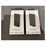 LOT OF 2 Mophie Power Boost XL (20K)- Black - PowerStation containing Large Internal Battery and Versatile USB-C Port