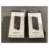 LOT OF 2 Mophie Power Boost XL (20K)- Black - PowerStation containing Large Internal Battery and Versatile USB-C Port