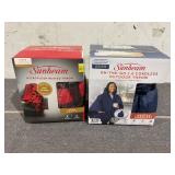 LOT OF 2 Sunbeam Heated Throw