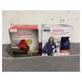 LOT OF 2 Sunbeam Heated Throw
