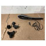 Brookstone Handheld Percussion Body Massager, 4 Vibration Modes, 5 Interchangeable Heads