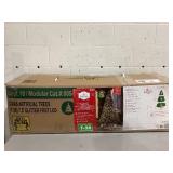 7.5ft Pre-Lit Glittering Frost Pine Artificial Christmas Tree, 350 LED, Green, by Holiday Time