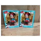 LOT OF 2 Christmas Airblown Inflatables Yard Decoration Minnie in Puffer Jacket Disney, 5 ft