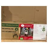 7.5 ft Pre-Lit Liberty Cashmere Pine Artificial Christmas Tree with 300 Color-Changing LED Lights and Stand, by Holiday Time