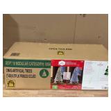 6.5 ft Pre-Lit Flocked Frisco Pine Artificial Christmas Tree with 250 Color-Changing LED Lights and Stand, by Holiday Time