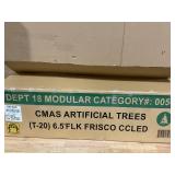 6.5 ft Pre-Lit Flocked Frisco Pine Artificial Christmas Tree with 250 Color-Changing LED Lights and Stand, by Holiday Time