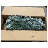 6.5 ft Pre-Lit Flocked Frisco Pine Artificial Christmas Tree with 250 Color-Changing LED Lights and Stand, by Holiday Time