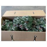 7.5ft Pre-Lit Glittering Frost Pine Artificial Christmas Tree, 350 LED, Green, by Holiday Time