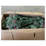 7.5ft Pre-Lit Glittering Frost Pine Artificial Christmas Tree, 350 LED, Green, by Holiday Time