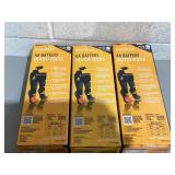 LOT OF 3 Action Heat Unisex Black Cotton AA Heated Sock- 2 Small/Medium 1 Large/X-Large