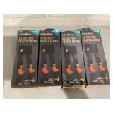LOT OF 4 Action Heat Unisex Black Cotton AA Heated Sock- Large/X-Large