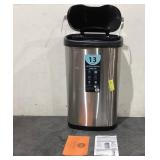 Nine Stars 13.2 Gallon Trash Can, Motion Sensor Kitchen Trash Can, Stainless Steel