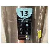 Nine Stars 13.2 Gallon Trash Can, Motion Sensor Kitchen Trash Can, Stainless Steel