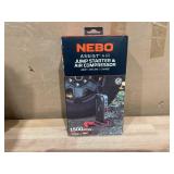 NEBO 4-in-1 Assist Air Jump Starter, Portable Car Battery Charger, Emergency USB Power Bank with Tire Pump, Interchangeable Air Nozzles, 310 Lumen Floodlight