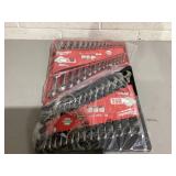 LOT OF 2 15PCS Milwaukee Sae & Metric Wrench Set