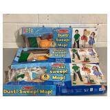 LOT OF 3 6PCS Melissa & Doug Dust! Sweep! Mop! Wood Pretend Play Preschool Cleaning Set