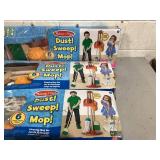 LOT OF 3 6PCS Melissa & Doug Dust! Sweep! Mop! Wood Pretend Play Preschool Cleaning Set