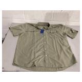 XL HUK Tide Point Solid Short Sleeve Shirt, Button Down