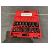 Milwaukee SHOCKWAVE 1/2 in. Drive SAE 6 Point Impact Socket Set (19-Piece)