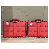 LOT of 2 Milwaukee PACKOUT 11-Compartment Low-Profile Impact Resistant Portable Small Parts Organizer