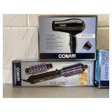 LOT OF 3 Conair Hair Tools