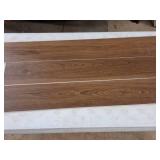 Lot of (50 Boxes) 1185-sq.ft. LVP Waterproof Rigid Core Luxury Vinyl Click Plank Flooring with Pad 5mmx7.15"x47.75" / 23.71-sq.ft. GEN4128RIG 10-count ( 500 total items ) (Amber)