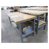 STEEL FRAME, ADJUSTABLE HEIGHT WORK TABLES