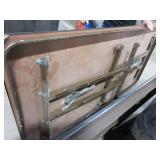 OLD SCHOOL FOLDING TABLES SHOWING WEAR