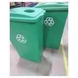 CONTINENTAL  23 GALLON RECYCLE BINS WITH 2 LIDS