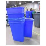 CONTINENTAL, 23 GALLON, WALL HUGGER RECYCLE BINS WITH  LIDS