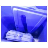 CONTINENTAL, 23 GALLON, WALL HUGGER RECYCLE BINS WITH  LIDS