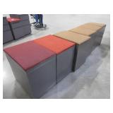 HERMAN MILLER FILE PEDESTALS WITH UPHOLSTERED TOPS