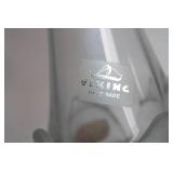 Viking Handmade Clear Glass Vase with Textured Base