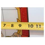 Octagonal Stained Glass Wall Hanging with Floral Design