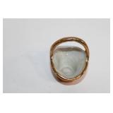 Set of 5 Vintage Gold-Toned Porcelain Decorative Baskets