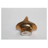 Set of 5 Vintage Gold-Toned Porcelain Decorative Baskets