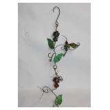 Decorative Hanging Metal Sculpture with Glass Accents